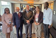 Encuentro del Viceprimer ministro Eduardo Martínez con el Presidente Honorario de la Fundación Nippon, el VPM estuvo acompañado por la Directora General de Medio Ambiente del CITMA, Odalys Goicochea, la Embajadora Gisela Garcia y funcionarios de la misión diplomática en Tokio