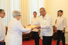 Recibió Gladys Bejerano las Cartas Credenciales del nuevo embajador de Kuwait en Cuba 