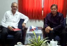 Nuevo Director General de Prensa de la Cancillería Lao recibe a Embajador de Cuba.