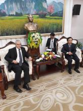 Vicepresidente de la RDP Lao recibe al Secretario del Consejo del Estado de la República de Cuba.