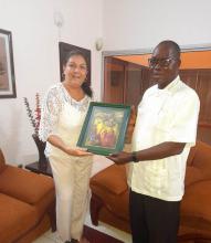 Despedida del Director de América de la Cancillería maliense, Embajador Fidéle Diarra designado como Embajador en Guniéa Ecuatorial. 