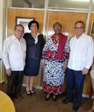 Héroe de la República de Cuba, Antonio Guerrero, se reúne con la Vice Primera Ministra y Canciller de Namibia.