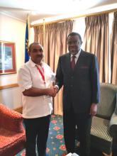 Experto cubano sostiene encuentro con el Presidente de Namibia.