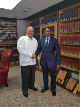 Sostiene Embajador Cubano encuentro con el Presidente de la Corte Suprema de Namibia