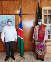 Ambassador of Cuba meets with Namibian Deputy Prime Minister and Foreign Minister.
