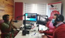 Cuban diplomat participates in Namibian radio program.