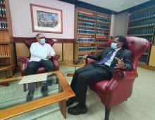 Presidente de la Corte Suprema de Namibia resalta vínculos con instituciones cubanas. 