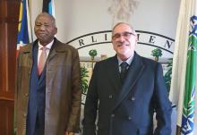 Ambassador of Cuba meets with Speaker of the National Assembly of Namibia.