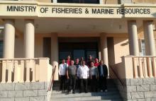 Ministro de la Pesca y Recursos Marinos de Namibia recibe a colaboradores Cubanos.
