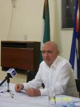 El Embajador de Cuba en Nigeria, Carlos Trejo Sosa, ofreció una conferencia de prensa en la sede de la Misión Diplomática en Abuja