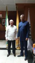 Embajador de Cuba Carlos Trejo, despidió al Canciller Nigeriano Geoffrey Onyeama quien realizará visita oficial a Cuba. 