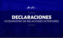 Declaraciones del viceministro de Relaciones Exteriores de la República de Cuba, Carlos Fernández de Cossío.