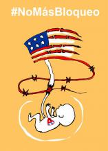 poster designed by Andres Ruenes Perez (Cuba) and choose Mention in #UnblockCuba Poster Contest 2017 