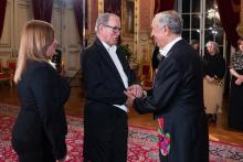 Participa embaixador cubano em cerimónia de apresentação de cumprimentos de Ano Novo do corpo diplomático.