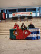 Acto de solidaridad por 65 aniversario de la Revolución Cubana en Almada, Portugal
