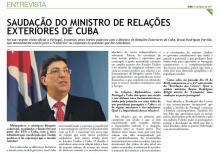 Saudação do Ministro de Relações Exteriores de Cuba 