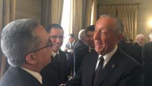 Viceministro Primero del Minrex saluda a Presidente de Portugal