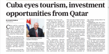 Interview with Ambassador Eumelio Caballero published in the Qatari newspaper Gulf Times Interview with Ambassador Eumelio Caballero published in the Qatari newspaper Gulf Times