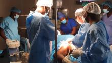 Medicos cubanos operan en Hospital HELBO