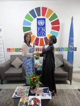 Cordial encuentro de Embajadora de Cuba y Representante del PNUD en República del Congo