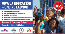 ampaña de Solidaridad con Cuba y Sindicato Nacional de Educación de Reino Unido lanzan un llamado conjunto para recaudar fondos e insumos para las escuelas en el país caribeño.