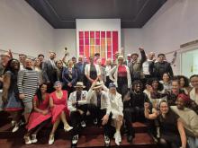 Family photo of the artists and some guests at the National Culture Day Gala.