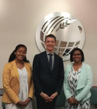 The Cuban Ambassador to the United Kingdom, Ismara Vargas Walter, held a fruitful meeting with the Executive Director of the International Grains Council (IGC), Arnaud Petit, at the organisation's headquarters