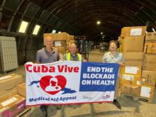 La alianza de la Campaña de Solidaridad con Cuba e importantes sindicatos británicos han conseguido enviar a Cuba cinco contenedores de suministros médicos valorados en millones de libras esterlinas durante todo el 2025. Foto: Cortesía CSC