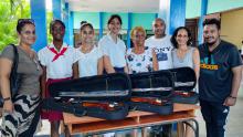 UK Cuba Solidarity Campaign members visit the Miramar Theatre in the municipality of Playa.