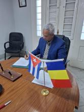 Presidente CCRC Antonio Carricarte firma MOU con CCINA Constanta