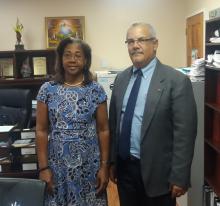 Saint Lucia's Minister of Health and Cuban ambassador in Saint Lucia
