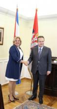 Encuentro de la viceministra Ana Teresita González Fraga con el Primer Viceprimer Ministro y Ministro de Asuntos Exteriores de Serbia, Ivica Dacic
