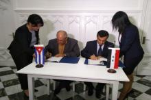 Rubrican Cuba y Siria acuerdo cultural Rubrican Cuba y Siria acuerdo cultural