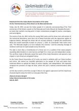 Statement from the Cuban Alumni Association of Sri Lanka On the 72nd Anniversary of the Attack on the Moncada Barracks