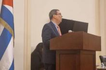  Conference offered by the Minister of Foreign Affairs of the Republic of Cuba, Bruno Rodríguez Parrilla, on the Helms-Burton Act. New York