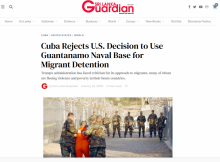 Sri Lankan newspaper echoed Cuba's rejection of the decision to use the Guantanamo base as a detention center for migrants