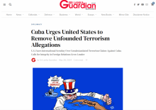 Sri Lankan press highlights that Cuba and the international community urge the United States to remove Cuba from the list of countries that sponsor terrorism.