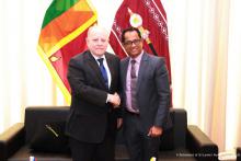 Recibe Presidente del Parlamento de Sri Lanka al embajador cubano