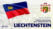 Postal de Felicitación por la Fiesta Nacional del Principado de Liechtenstein