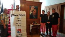 Celebran cumpleaños 93 de Fidel en Suiza