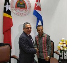 Recibe Primer Ministro de Timor Leste a Viceministro Primero de Relaciones Exteriores de Cuba