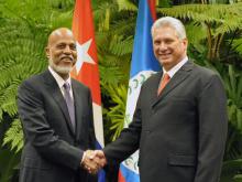 Recibió Díaz-Canel al Primer Ministro de Belice