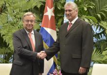Recibió Díaz-Canel al Secretario General de la ONU