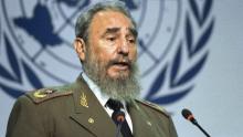 Fidel Castro Ruz durante su histórico discurso en la Conferencia de Naciones Unidas sobre el Medio Ambiente y el Desarrollo, en Río de Janeiro, Brasil.