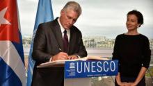 Ratifica Díaz-Canel compromiso de trabajo con la #Unesco