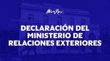 Declaración del Ministerio de Relaciones Exteriores Llamamos a preservar la paz y la seguridad internacionales