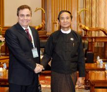 Cordiales encuentros con los Voceros de las Cámaras de Representantes y de las Nacionalidades, del Parlamento de la República de la Unión de Myanma