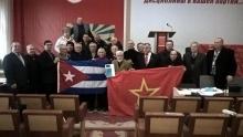 La organización regional de la Unión de Oficiales Soviéticos celebró en Kiev el 60 Aniversario de Revolución Cubana. 