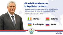 Realizará Presidente de la República de Cuba gira por países europeos y participará en la XVIII Cumbre del MNOAL Realizará Presidente de la República de Cuba gira por países europeos y participará en la XVIII Cumbre del MNOAL