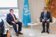 Recibe el director general de la UNESCO al Canciller cubano Bruno Rodríguez Parrilla